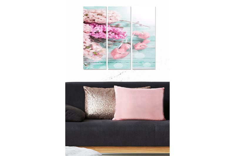 Dekorativ MDF-maleri 3-Dele 20x50 cm - Flerfarvet - Boligtilbehør - Billeder & kunst - Billeder på lærred