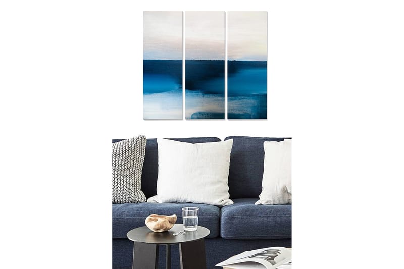 Dekorativ MDF-maleri 3-Dele 20x50 cm - Flerfarvet - Boligtilbehør - Billeder & kunst - Billeder på lærred