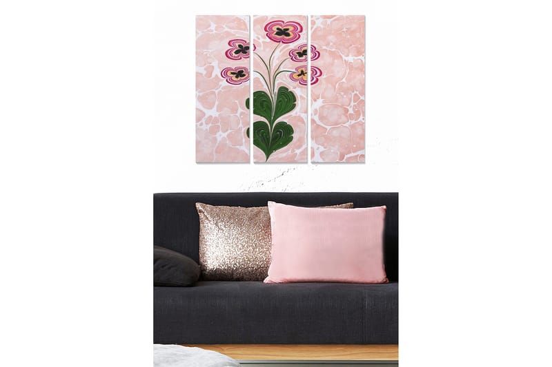 Dekorativ MDF-maleri 3-Dele 20x50 cm - Flerfarvet - Boligtilbehør - Billeder & kunst - Billeder på lærred