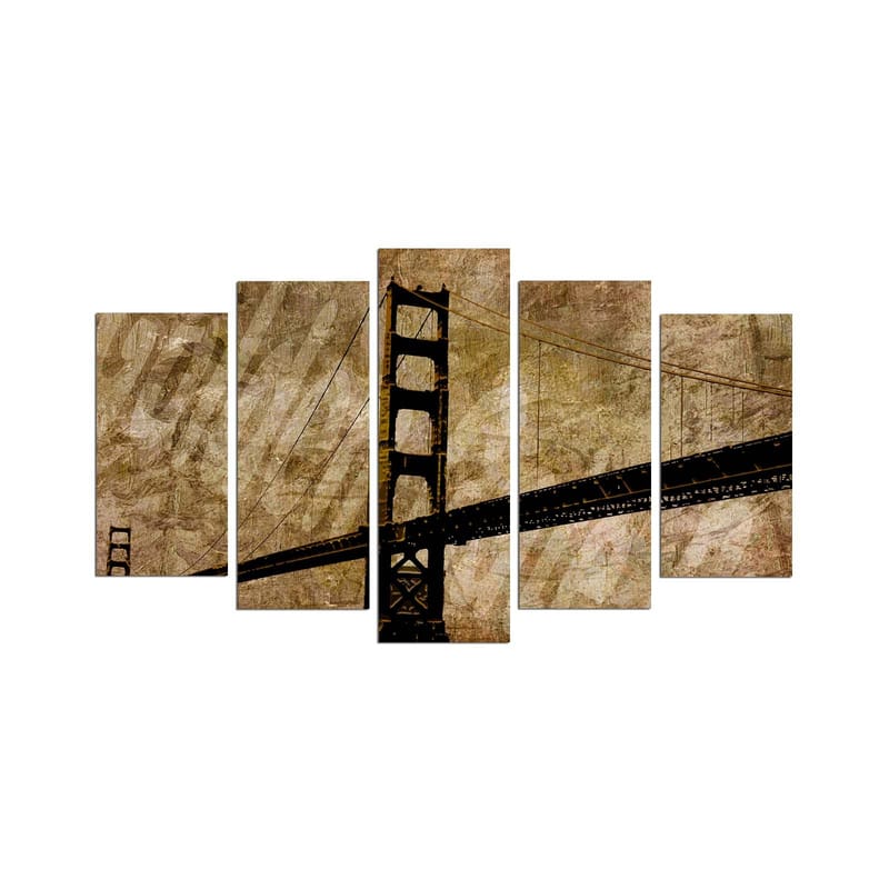 Dekorativ MDF-maleri 5-Dele 20x60 cm, Flerfarvet