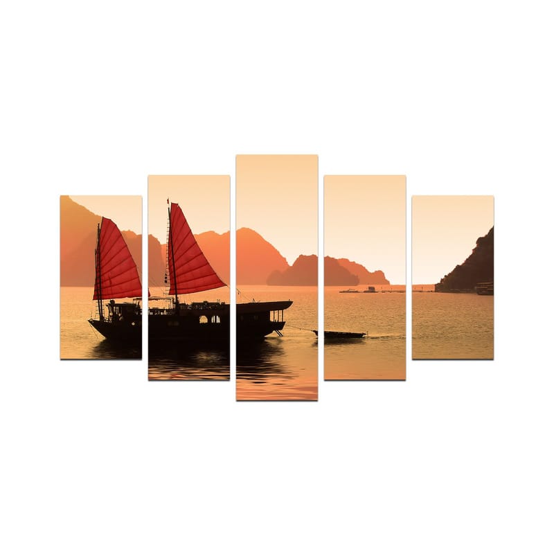 Dekorativ MDF-maleri 5-Dele 20x60 cm, Flerfarvet