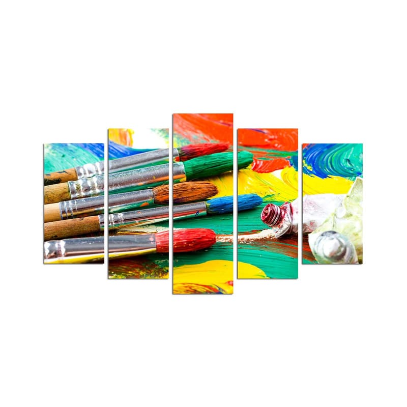 Dekorativ MDF-maleri 5-Dele 20x60 cm, Flerfarvet