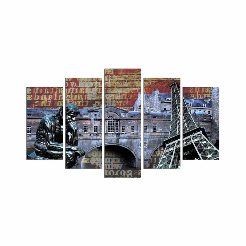 Dekorativ MDF-maleri 5-Dele 20x60 cm, Flerfarvet