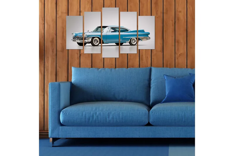 Dekorativ MDF-maleri 5-Dele 20x60 cm - Flerfarvet - Boligtilbehør - Billeder & kunst - Billeder på lærred