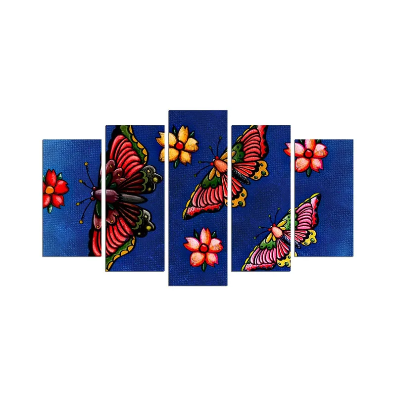 Dekorativ MDF-maleri 5-Dele 20x60 cm, Flerfarvet