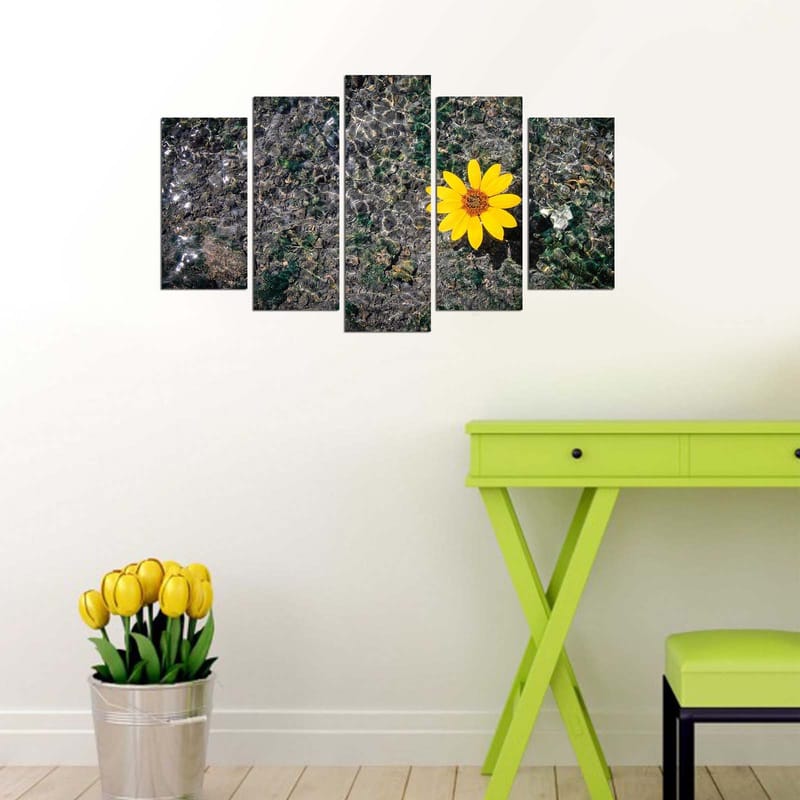 Dekorativ MDF-maleri 5-Dele 20x60 cm - Flerfarvet - Boligtilbehør - Billeder & kunst - Billeder på lærred