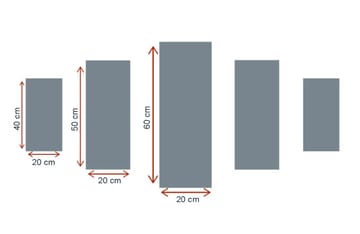 Dekorativ MDF-maleri 5-Dele 20x60 cm - Flerfarvet - Boligtilbehør - Billeder & kunst - Billeder på lærred
