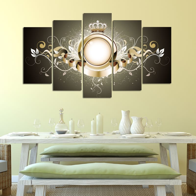 Dekorativ MDF-maleri 5-Dele 20x60 cm - Flerfarvet - Boligtilbehør - Billeder & kunst - Billeder på lærred