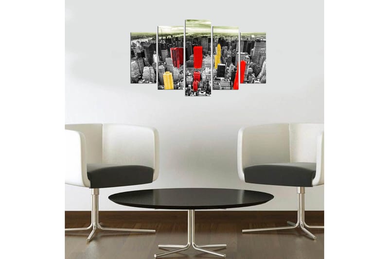 Dekorativ MDF-maleri 5-Dele 20x60 cm - Flerfarvet - Boligtilbehør - Billeder & kunst - Billeder på lærred