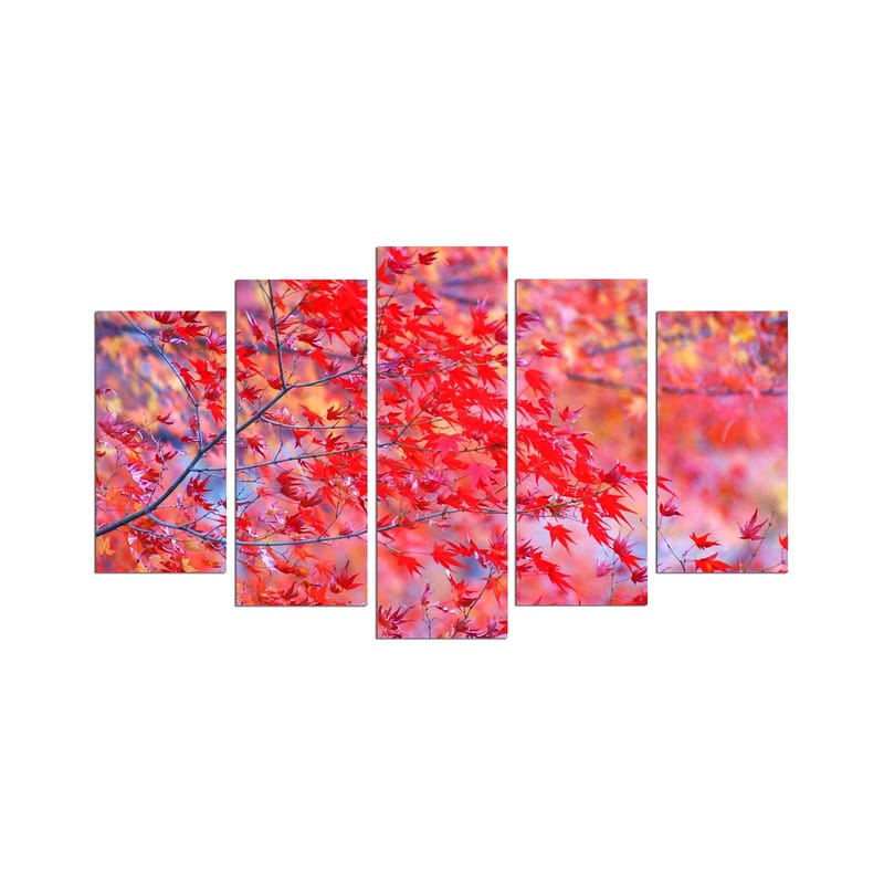 Dekorativ MDF-maleri 5-Dele 20x60 cm - Flerfarvet - Boligtilbehør - Billeder & kunst - Billeder på lærred