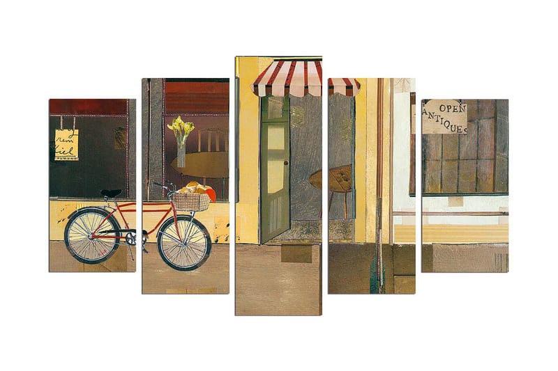 Dekorativ MDF-maleri 5-Dele 20x60 cm - Flerfarvet - Boligtilbehør - Billeder & kunst - Billeder på lærred