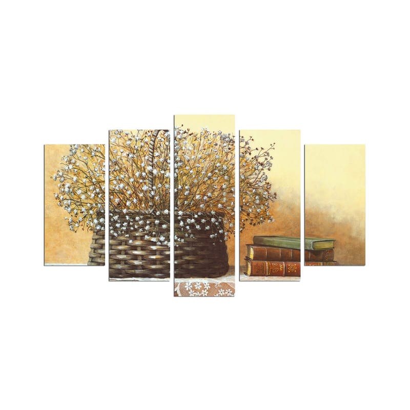 Dekorativ MDF-maleri 5-Dele 20x60 cm - Flerfarvet - Boligtilbehør - Billeder & kunst - Billeder på lærred