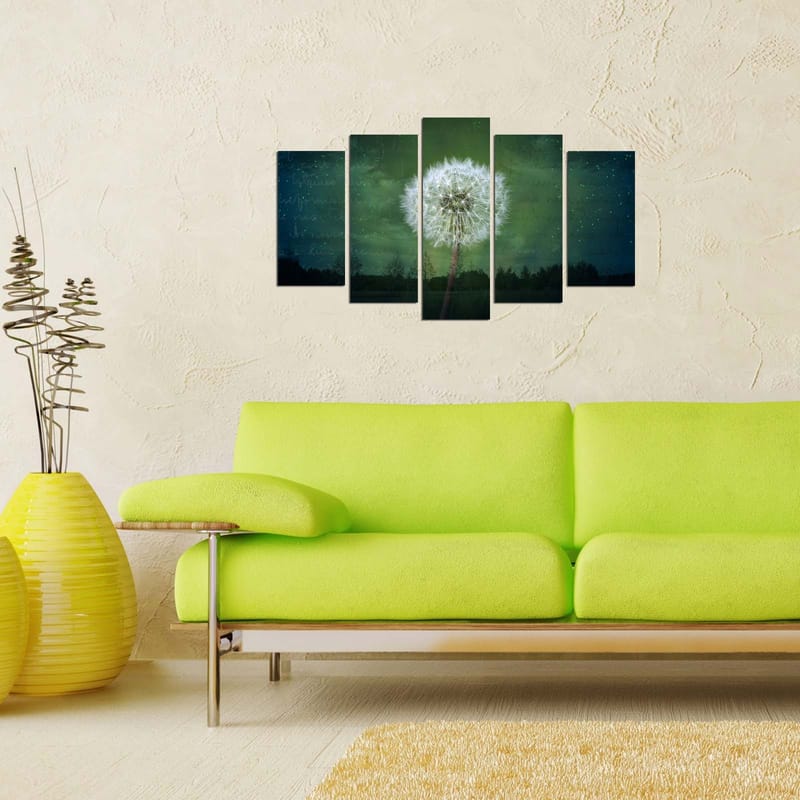 Dekorativ MDF-maleri 5-Dele 20x60 cm - Flerfarvet - Boligtilbehør - Billeder & kunst - Billeder på lærred