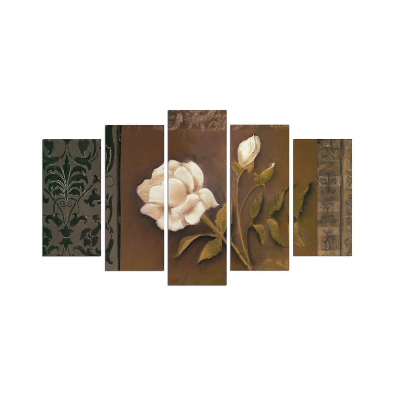 Dekorativ MDF-maleri 5-Dele 20x60 cm - Flerfarvet - Boligtilbehør - Billeder & kunst - Billeder på lærred
