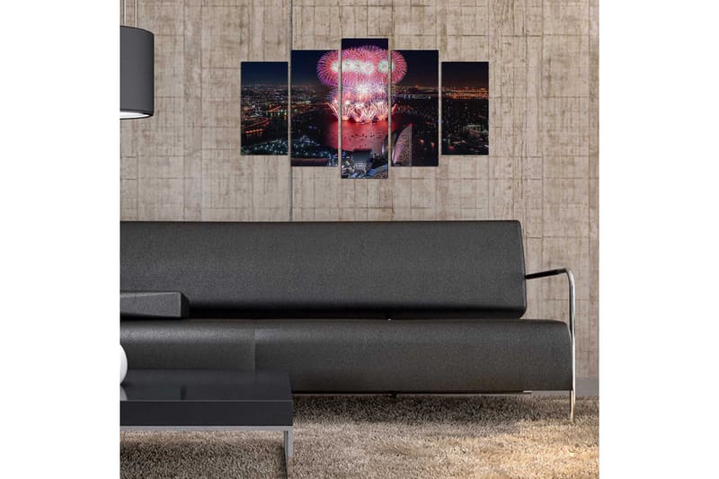 Dekorativ MDF-maleri 5-Dele 20x60 cm - Flerfarvet - Boligtilbehør - Billeder & kunst - Billeder på lærred