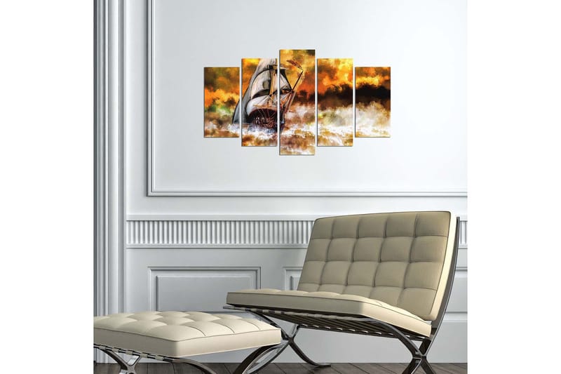 Dekorativ MDF-maleri 5-Dele 20x60 cm - Flerfarvet - Boligtilbehør - Billeder & kunst - Billeder på lærred