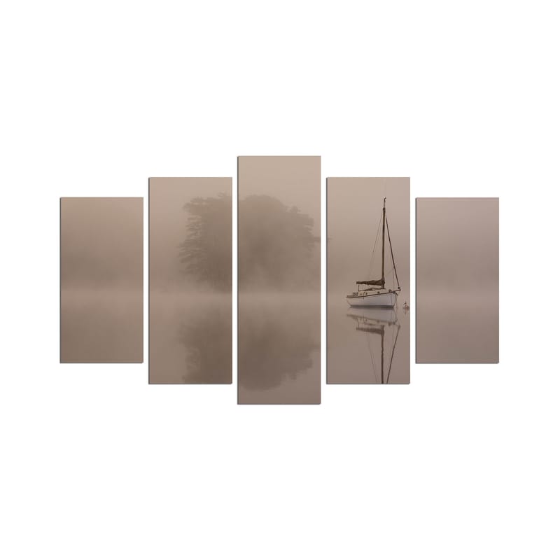 Dekorativ MDF-maleri 5-Dele 20x60 cm - Flerfarvet - Boligtilbehør - Billeder & kunst - Billeder på lærred