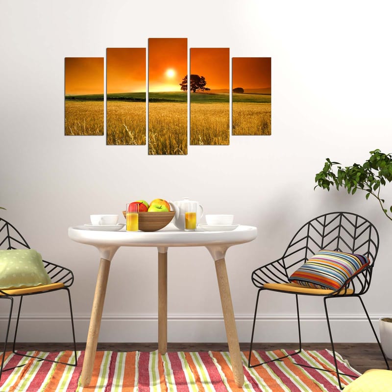Dekorativ MDF-maleri 5-Dele 20x60 cm - Flerfarvet - Boligtilbehør - Billeder & kunst - Billeder på lærred