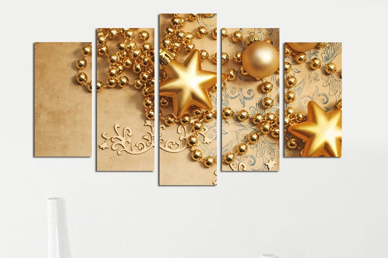 Dekorativ MDF-maleri 5-Dele 20x60 cm - Flerfarvet - Boligtilbehør - Billeder & kunst - Billeder på lærred