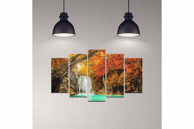 Dekorativ MDF-maleri 5-Dele 20x60 cm - Flerfarvet - Boligtilbehør - Billeder & kunst - Billeder på lærred