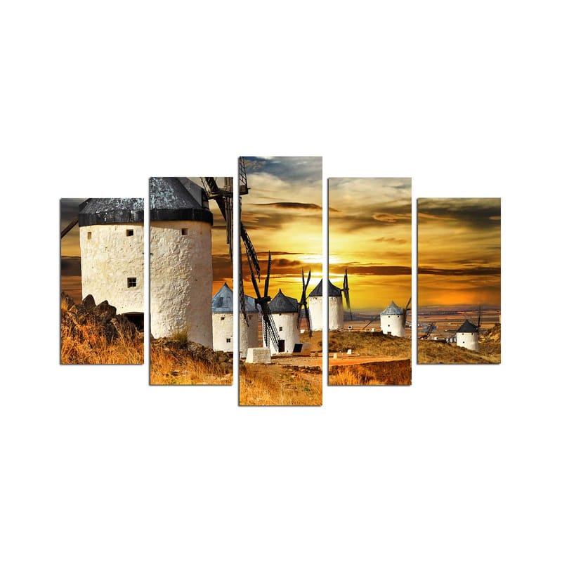 Dekorativ MDF-maleri 5-Dele 20x60 cm, Flerfarvet