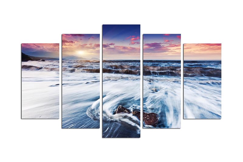 Dekorativ MDF-maleri 5-Dele 20x60 cm, Flerfarvet