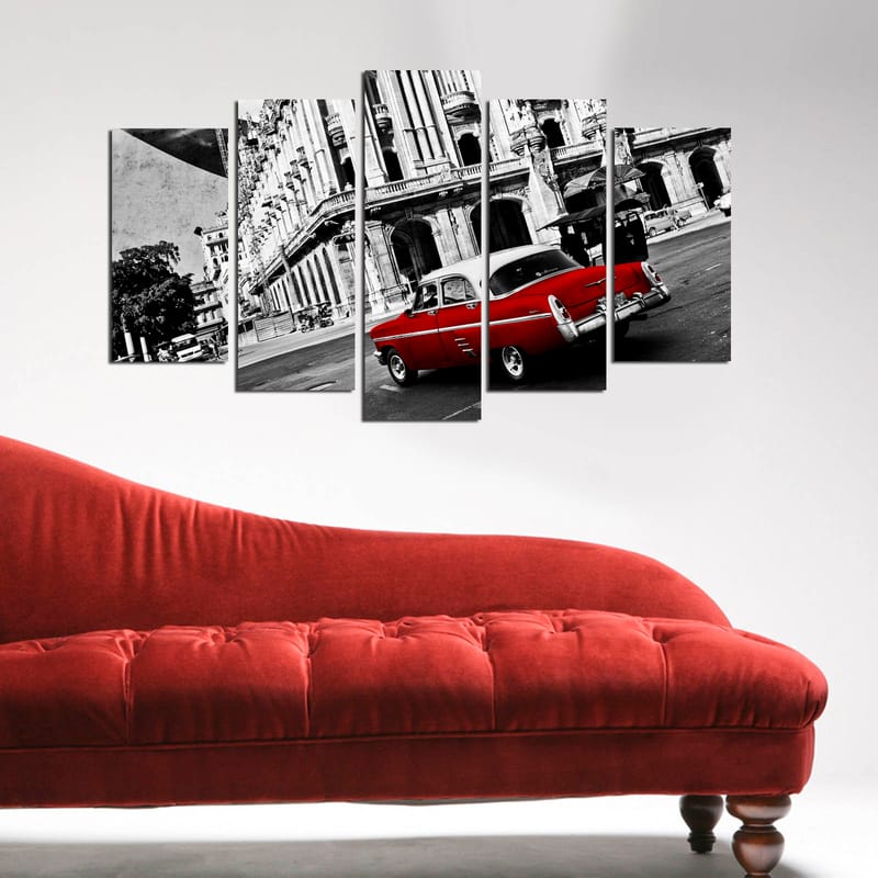 Dekorativ MDF-maleri 5-Dele 20x60 cm - Flerfarvet - Boligtilbehør - Billeder & kunst - Billeder på lærred