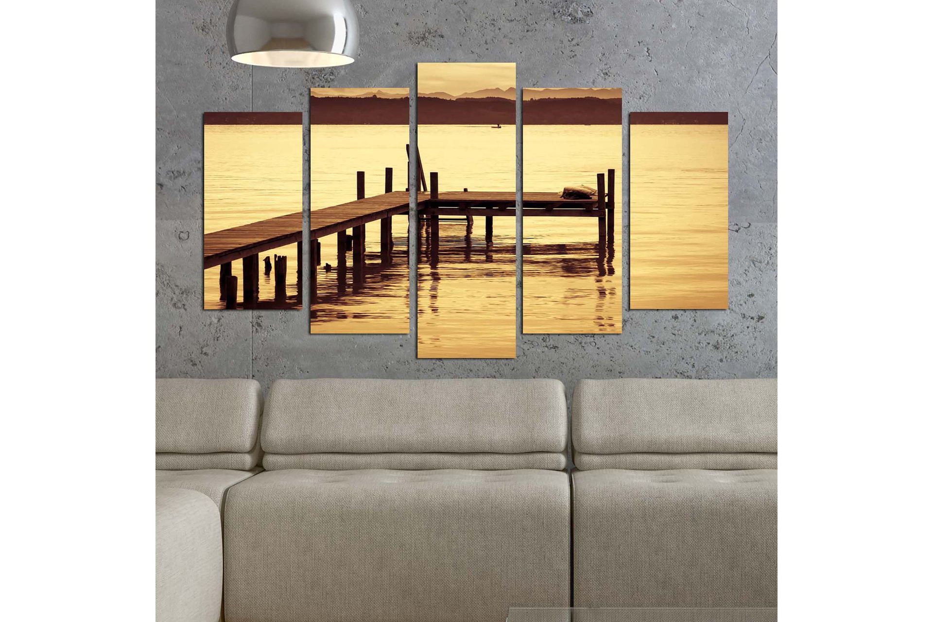 Dekorativ MDF-maleri 5-Dele 20x60 cm - Flerfarvet - Boligtilbehør - Billeder & kunst - Billeder på lærred