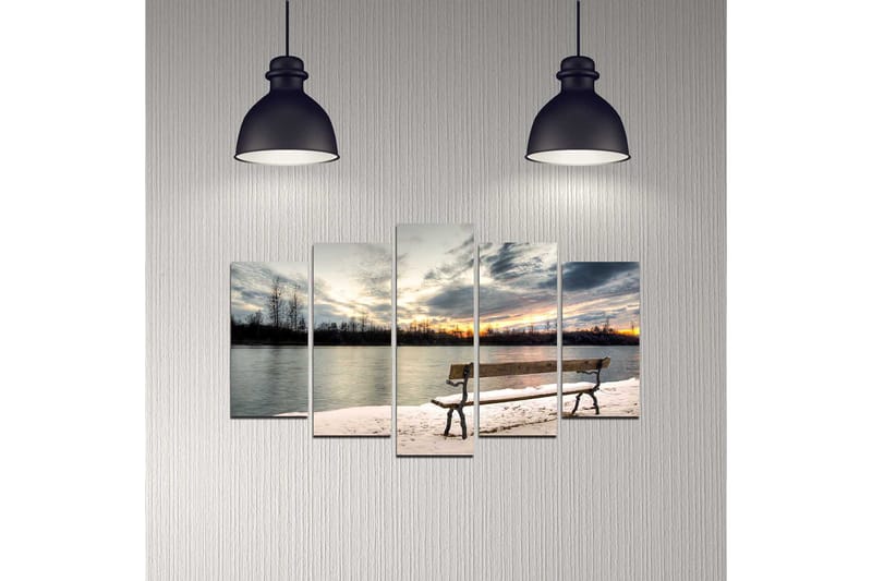Dekorativ MDF-maleri 5-Dele 20x60 cm - Flerfarvet - Boligtilbehør - Billeder & kunst - Billeder på lærred