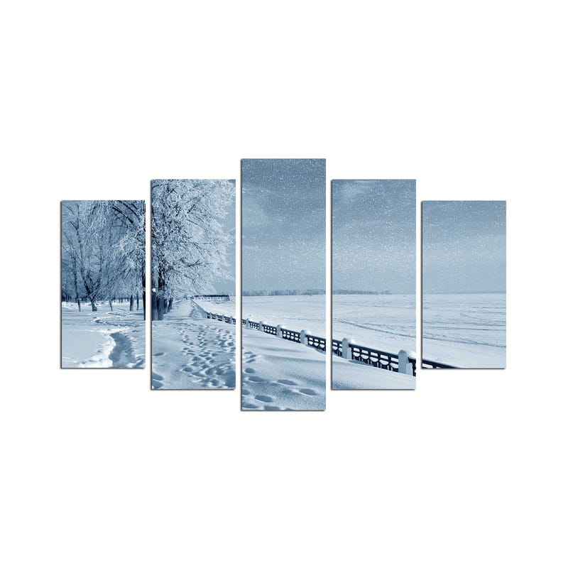 Dekorativ MDF-maleri 5-Dele 20x60 cm - Flerfarvet - Boligtilbehør - Billeder & kunst - Billeder på lærred