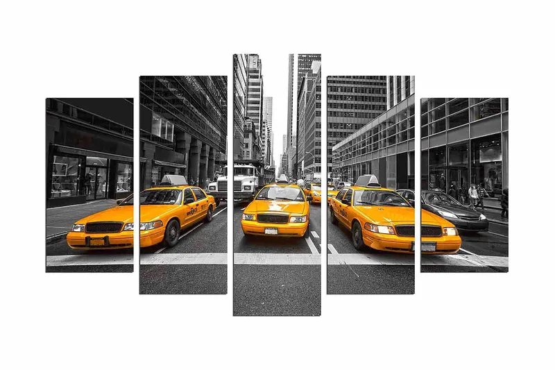 Dekorativ MDF-maleri 5-Dele 20x60 cm, Flerfarvet