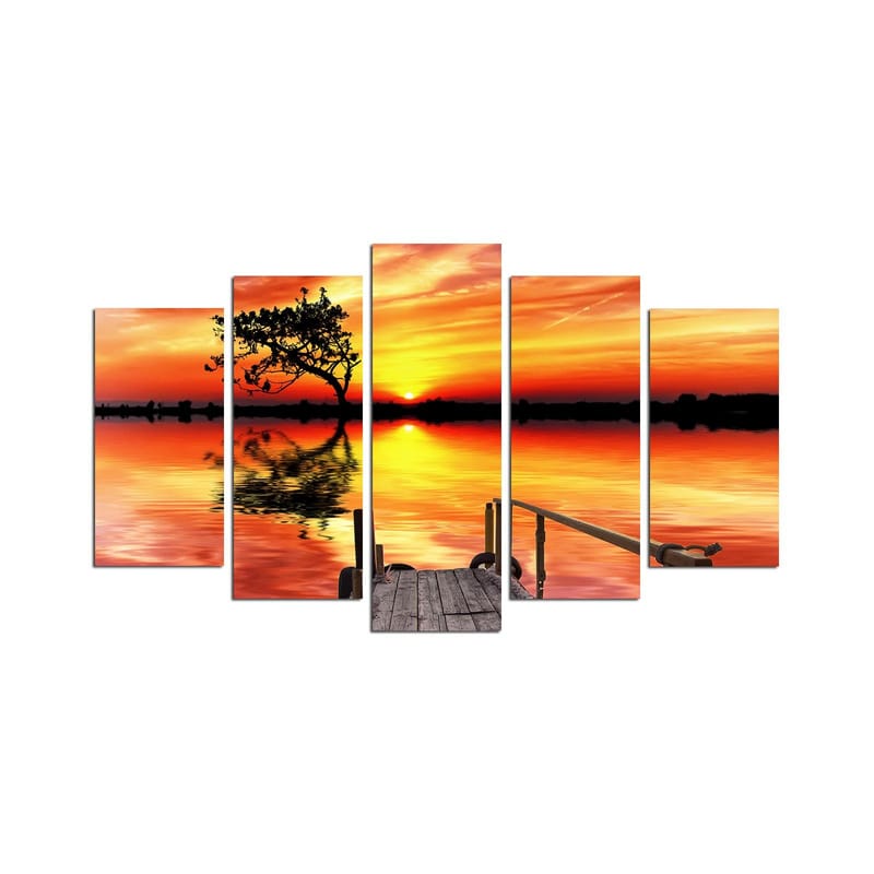 Dekorativ MDF-maleri 5-Dele 20x60 cm, Flerfarvet