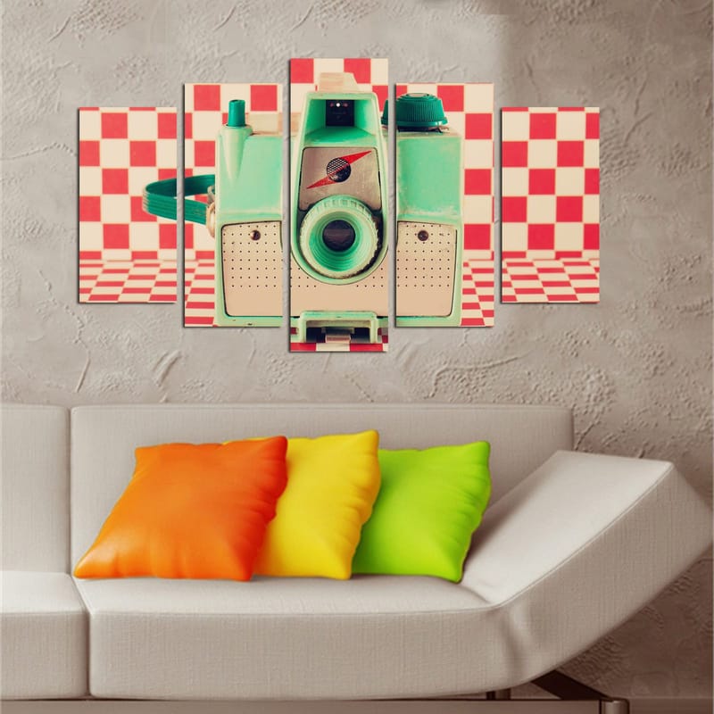 Dekorativ MDF-maleri 5-Dele 20x60 cm - Flerfarvet - Boligtilbehør - Billeder & kunst - Billeder på lærred