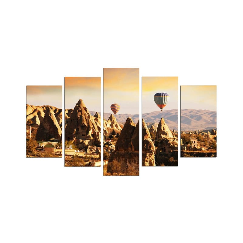 Dekorativ MDF-maleri 5-Dele 20x60 cm, Flerfarvet