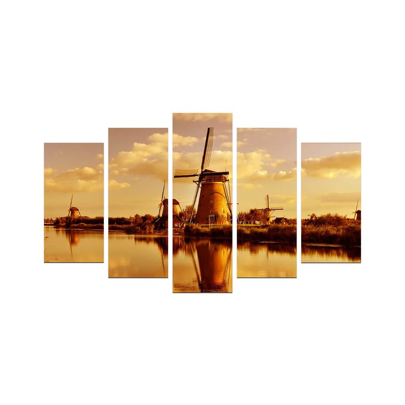 Dekorativ MDF-maleri 5-Dele 20x60 cm, Flerfarvet