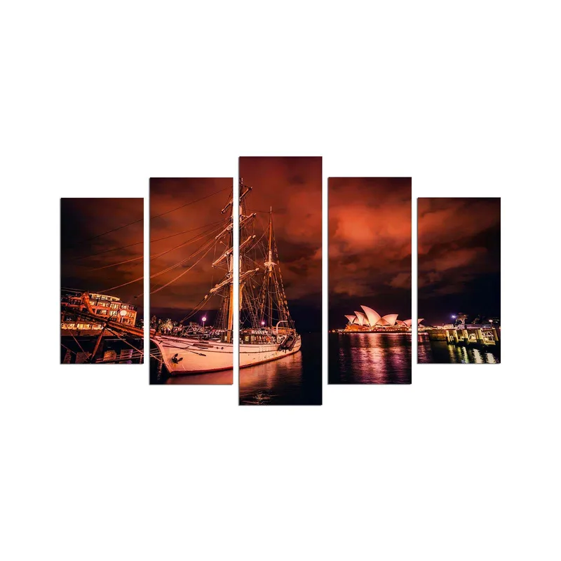 Dekorativ MDF-maleri 5-Dele 20x60 cm, Flerfarvet