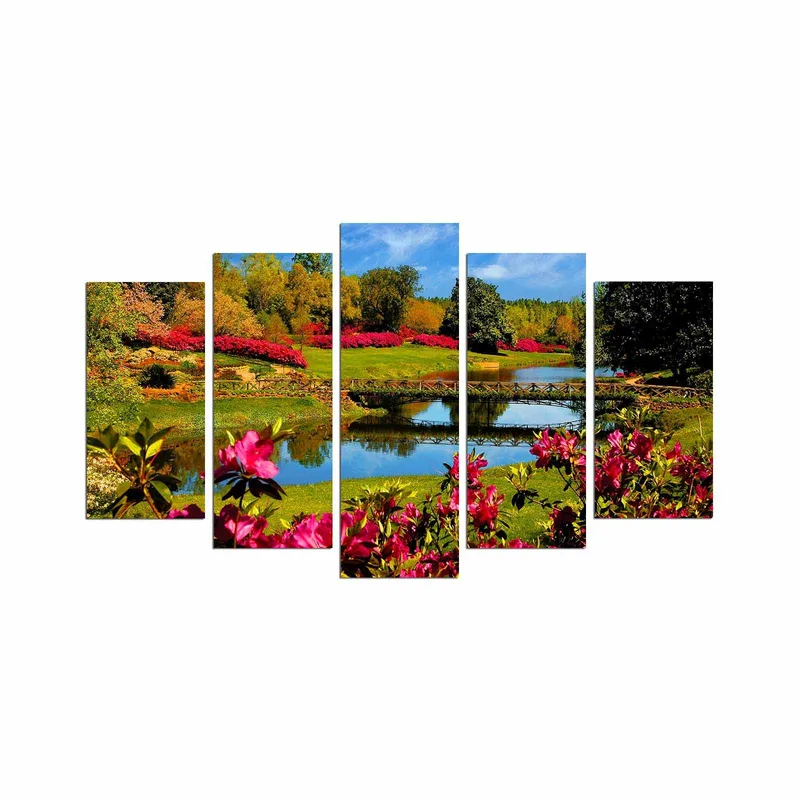 Dekorativ MDF-maleri 5-Dele 20x60 cm, Flerfarvet