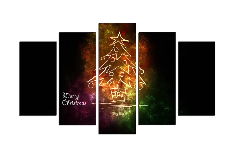 Dekorativ MDF-maleri 5-Dele 20x60 cm, Flerfarvet