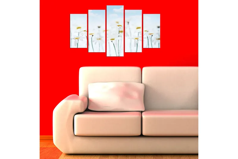 Dekorativ MDF-maleri 5-Dele 20x60 cm, Flerfarvet