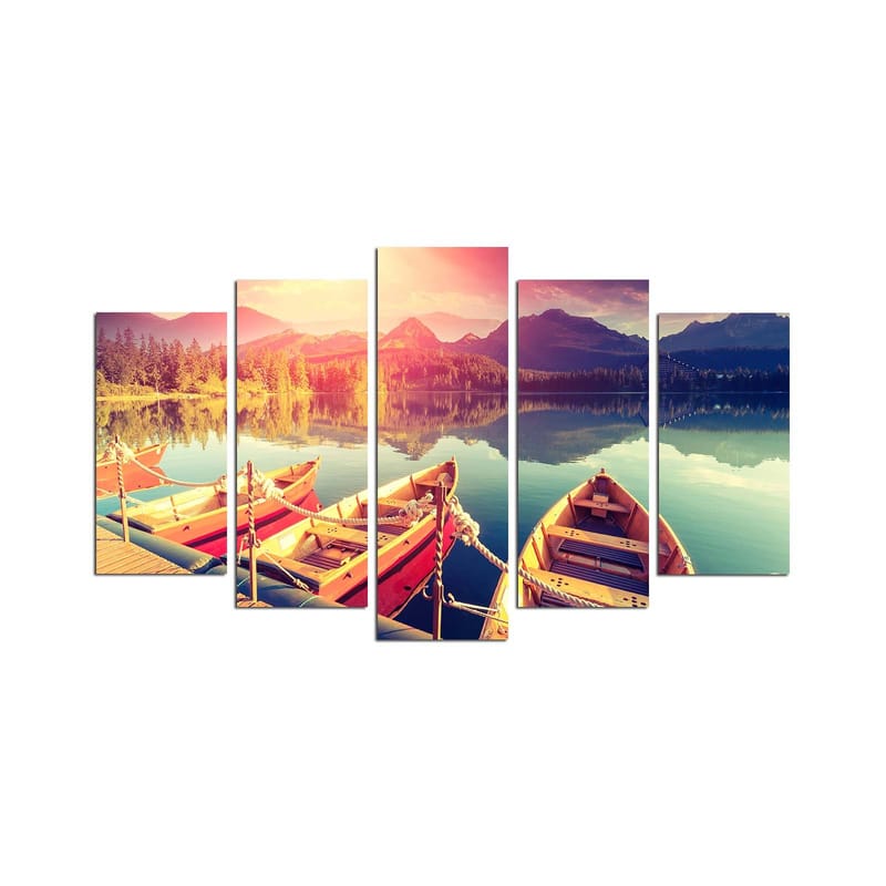 Dekorativ MDF-maleri 5-Dele 20x60 cm, Flerfarvet