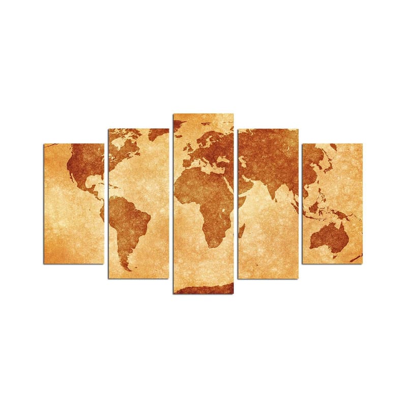 Dekorativ MDF-maleri 5-Dele 20x60 cm, Flerfarvet