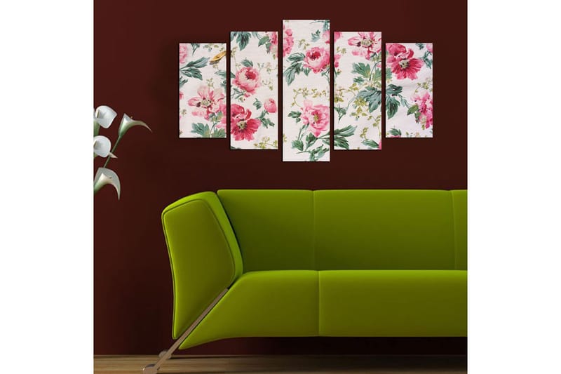 Dekorativ MDF-maleri 5-Dele 20x60 cm - Flerfarvet - Boligtilbehør - Billeder & kunst - Billeder på lærred