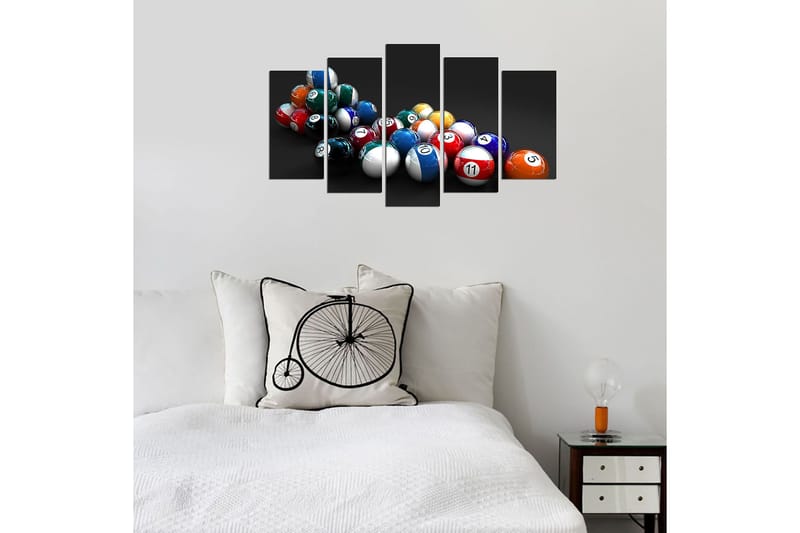 Dekorativ MDF-maleri 5-Dele 20x60 cm - Flerfarvet - Boligtilbehør - Billeder & kunst - Billeder på lærred