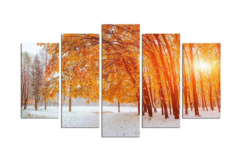 Dekorativ MDF-maleri 5-Dele 20x60 cm, Flerfarvet