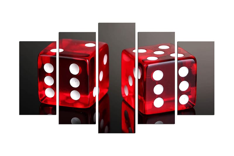 Dekorativ MDF-maleri 5-Dele 20x60 cm, Flerfarvet