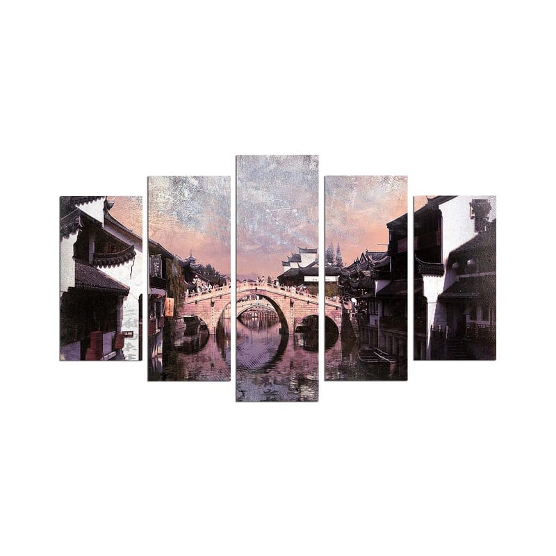 Dekorativ MDF-maleri 5-Dele 20x60 cm, Flerfarvet