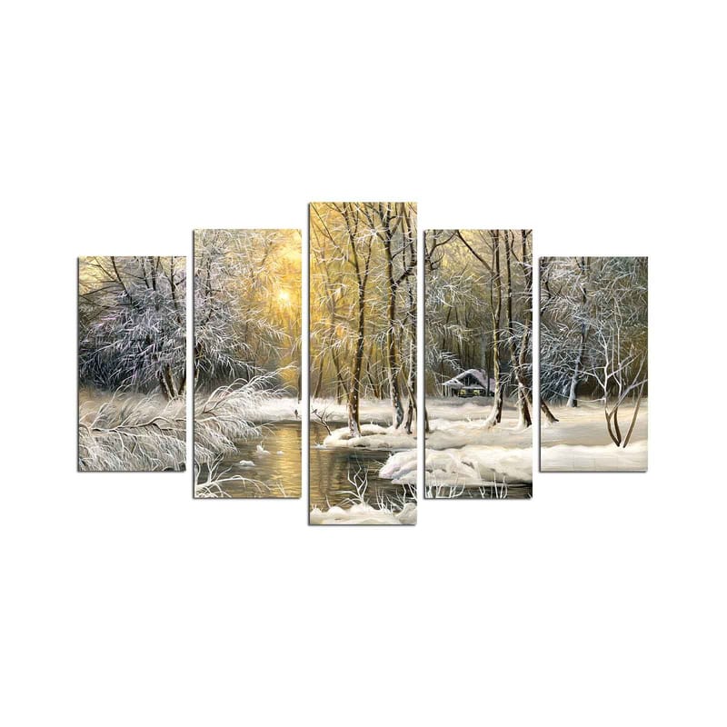 Dekorativ MDF-maleri 5-Dele 20x60 cm, Flerfarvet