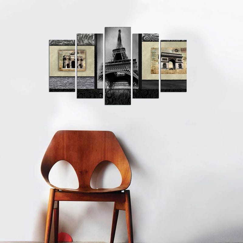 Dekorativ MDF-maleri 5-Dele 20x60 cm - Flerfarvet - Boligtilbehør - Billeder & kunst - Billeder på lærred