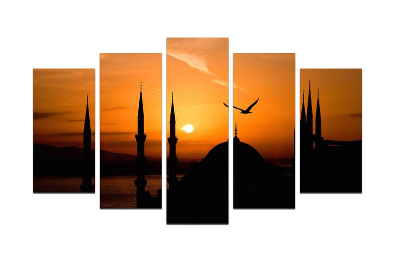 Dekorativ MDF-maleri 5-Dele 20x60 cm, Flerfarvet