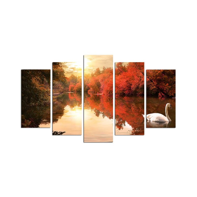 Dekorativ MDF-maleri 5-Dele 20x60 cm, Flerfarvet